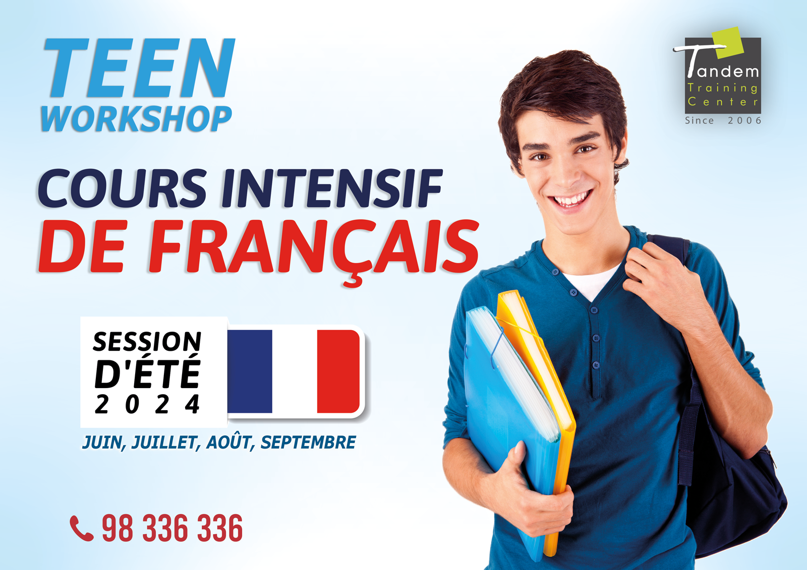affiche TANDEM Cours Teen Français Intensif