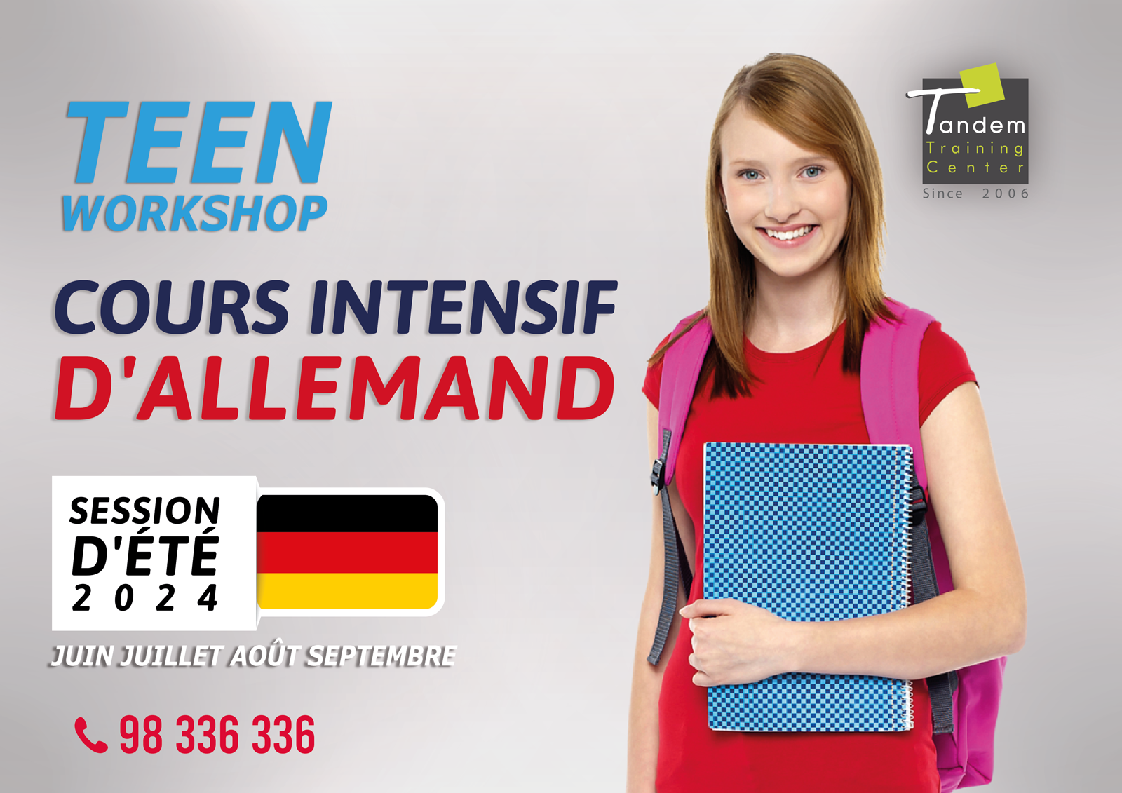 affiche TANDEM Cours Teen Allemand Intensif