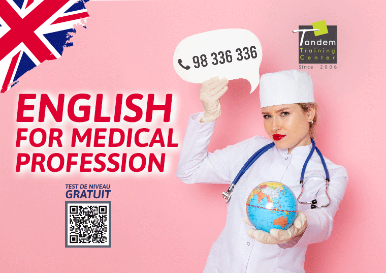 affiche TANDEM ENGLISH FOR  MEDICAL PROFESSION