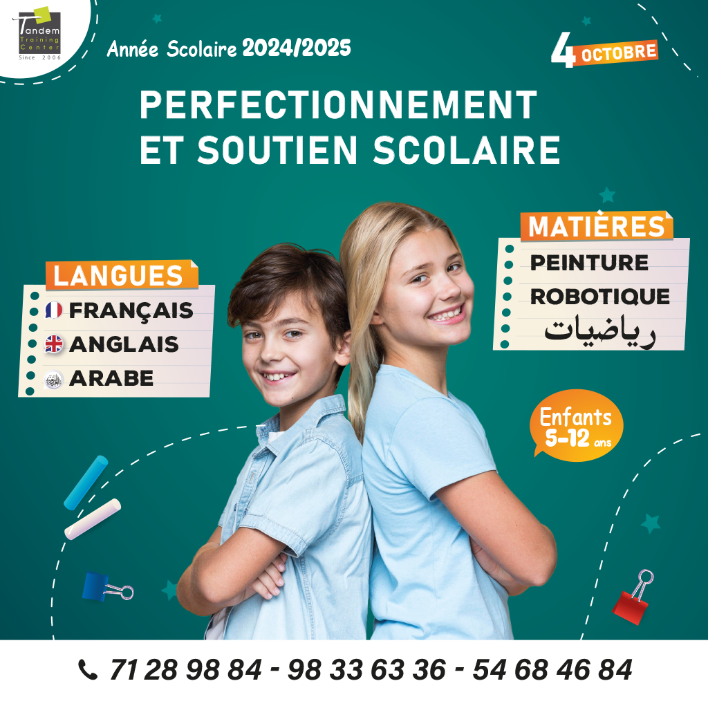 affiche TANDEM Programme FLE pour la langue française